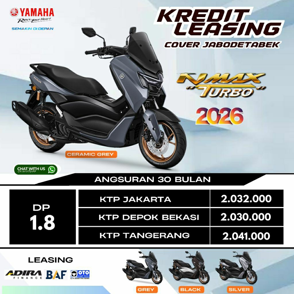 Dp Motor Yamaha NMax Turbo Kredit Leasing Jakarta Bekasi Depok Tangerang
