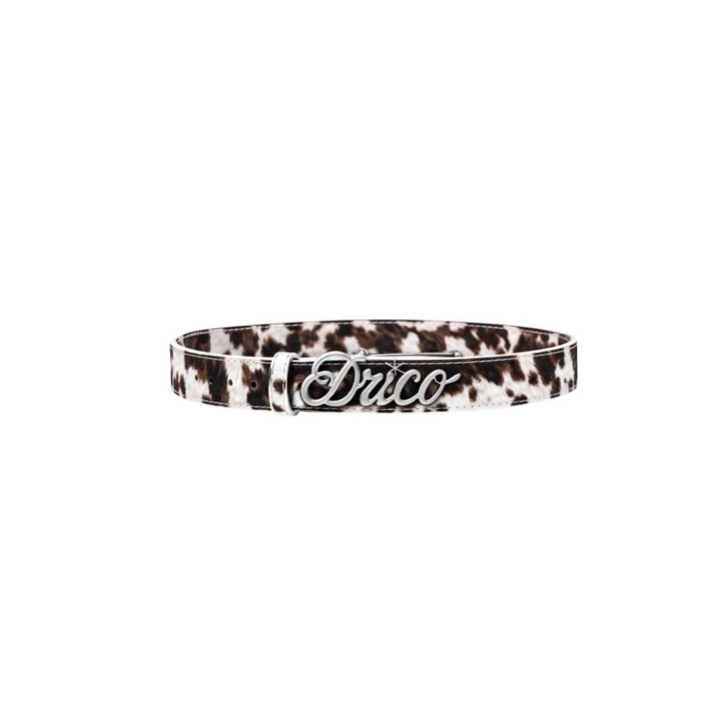 DRIFT COLONY Drico Signature Belt  Fur Cow Camo Silver