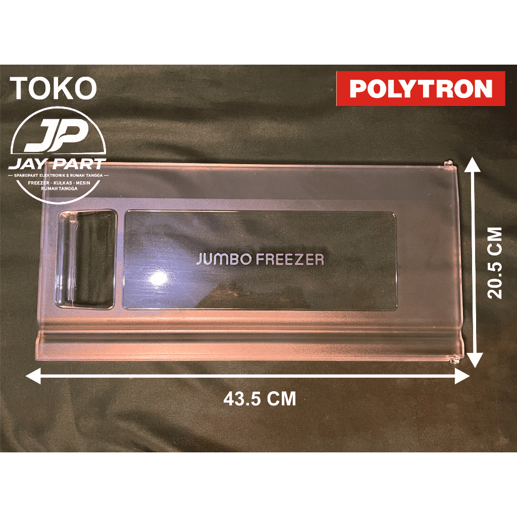 Tutup Freezer Kulkas Polytron PR15 PR16 PR17 Original | Sparepart Pintu Freezer