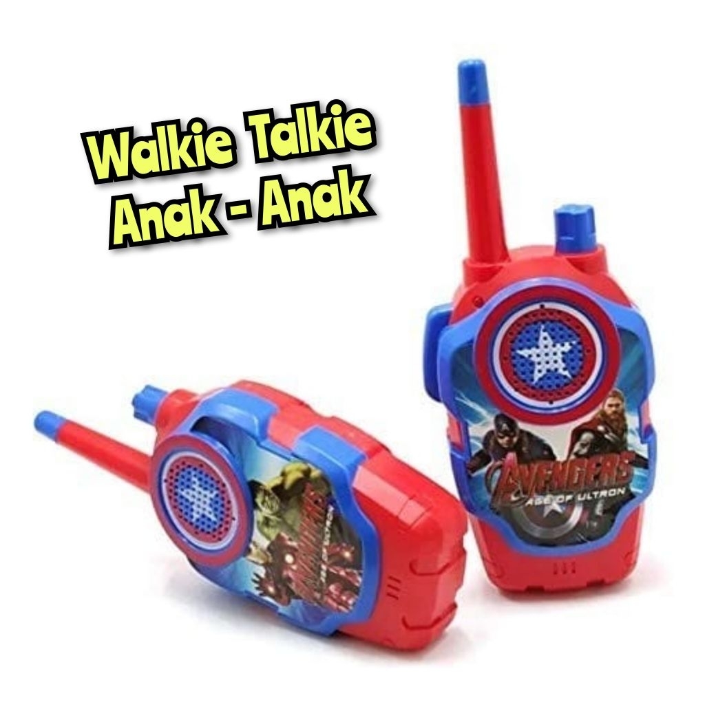 mainan walkie talkie karakter edukasi - HT polisi anak edukatif