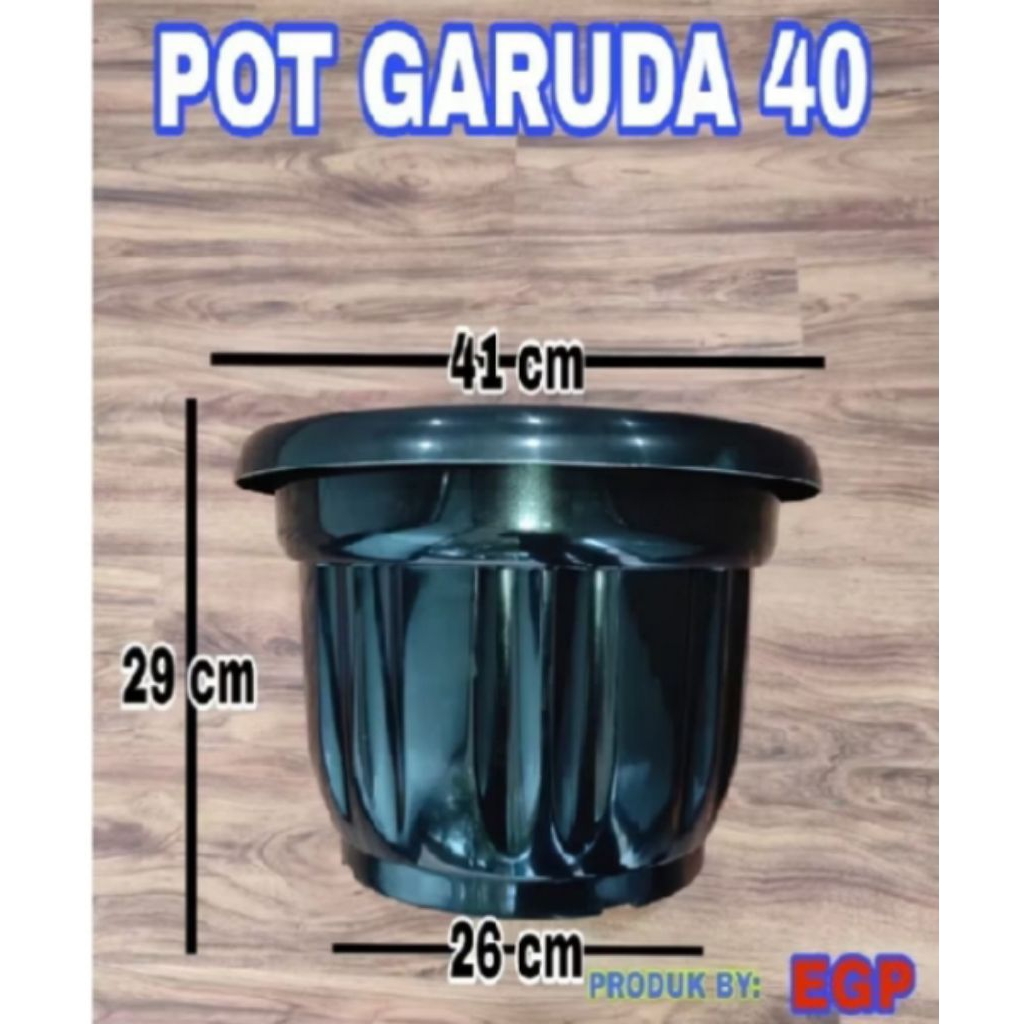 pot bunga Garuda hitam egp 40cm/pot bunga plastik Garuda hitam egp 40cm/pot Garuda egp 40cm hitam/po