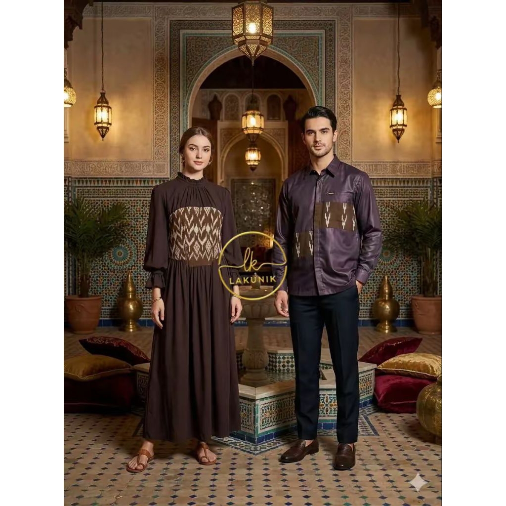Lakunik Set Couple Aruna / couple tenun / baju sarimbit / kemeja tenun / dress tenun / couple kondan