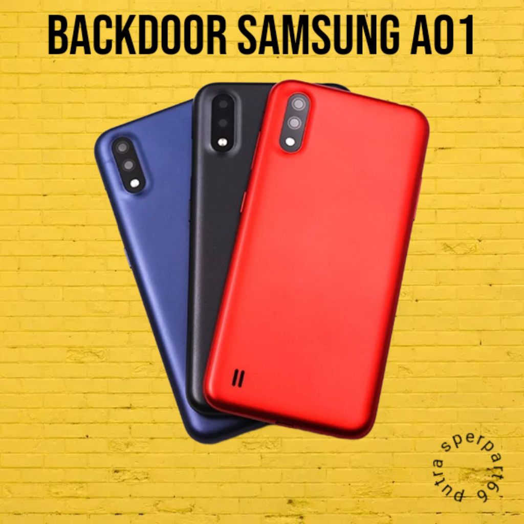 BACKDOOR/BACKCOVER/TUTUP BELAKANG HP SAMSUNG A01 ORI