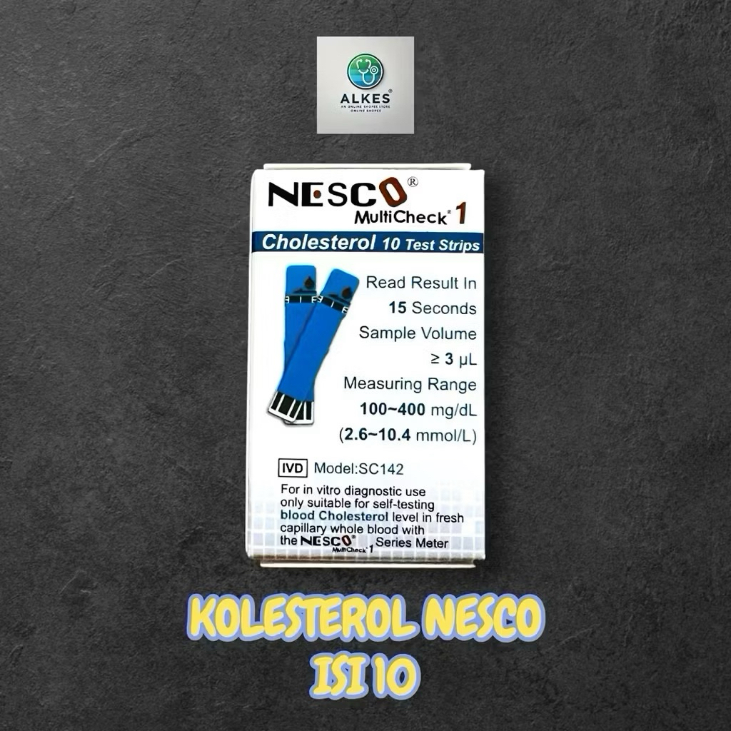Strip Kolesterol Nesco Isi 10 Original Akurat untuk Tes Kolesterol Darah di Rumah