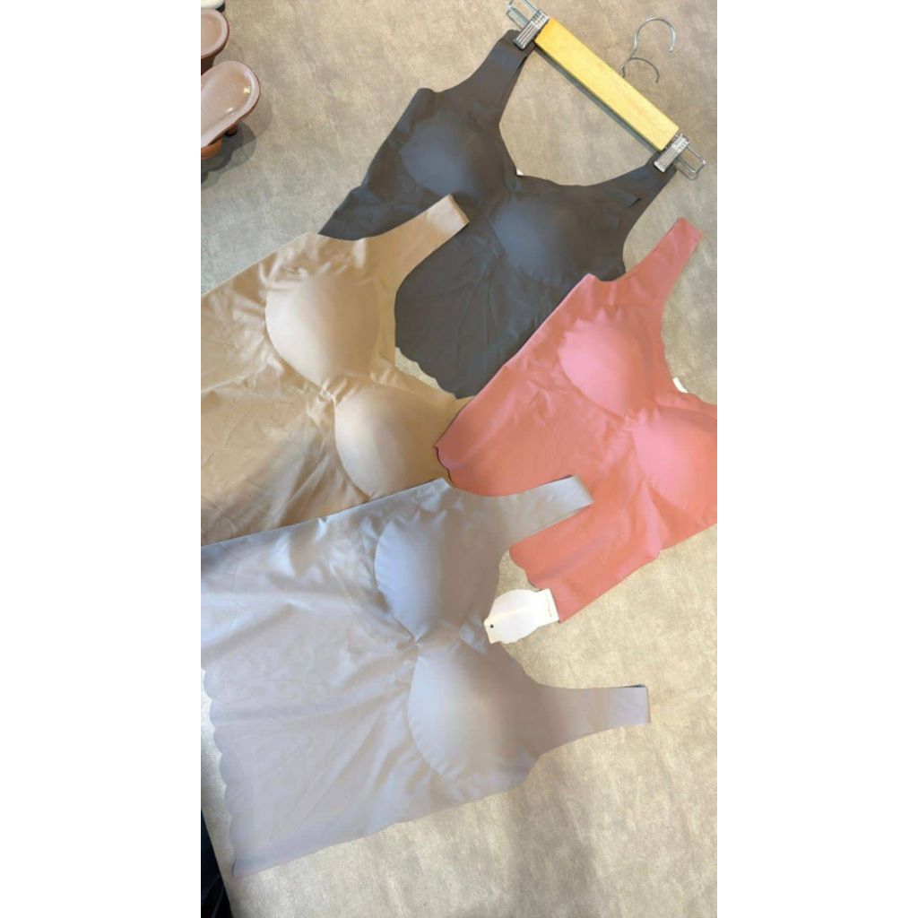 TANKTOP BRA SEAMLESS / TANKTOP SEAMLESS + CUP BRA / TANKTOP WANITA TANK TOP KEMBEN BRA TANPA KAWAT W