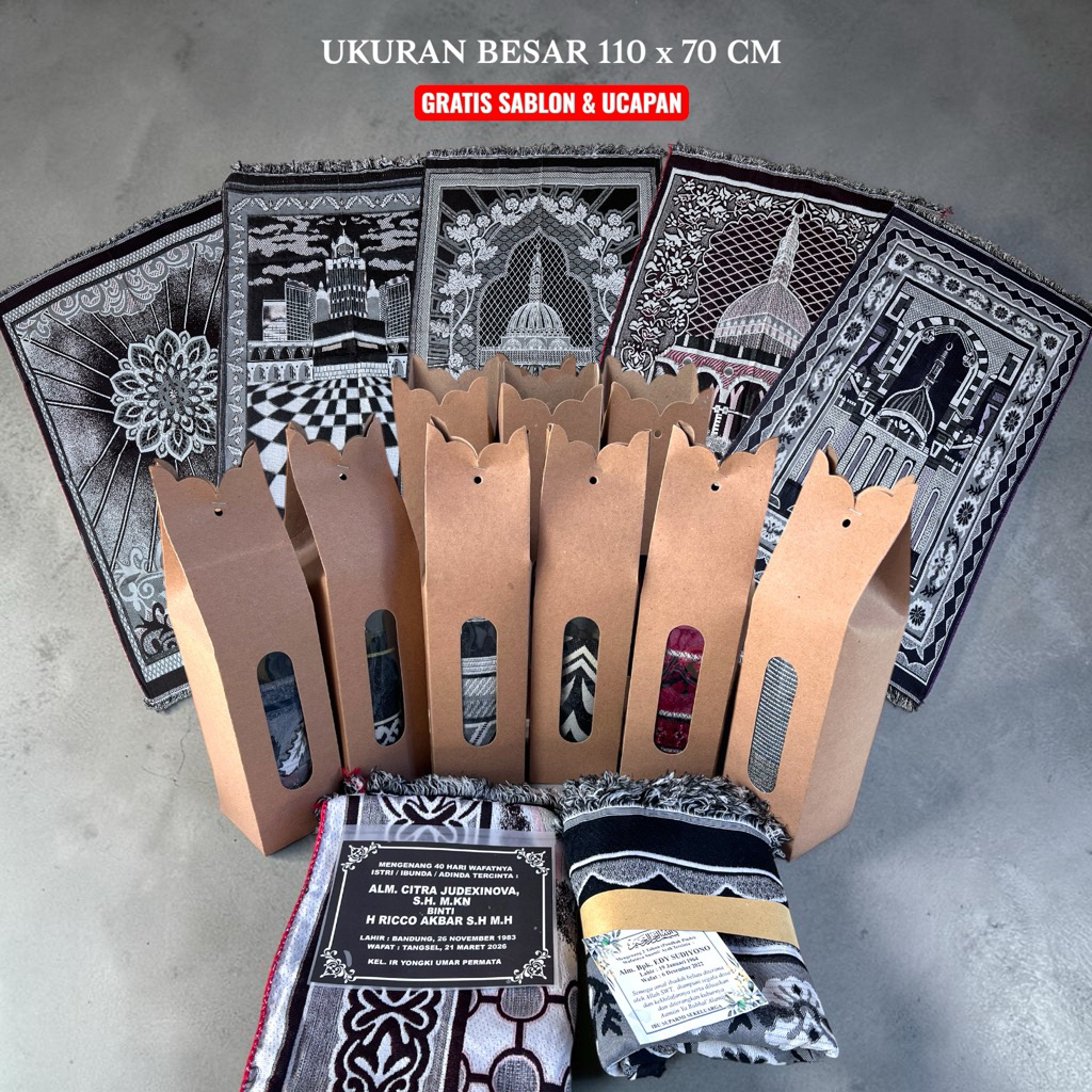 Sajadah Sovenir Sajadah Hampers Tahlilan Sovenir Pernikahan Sovenir oleh oleh Haji Souvenir Tahlilan