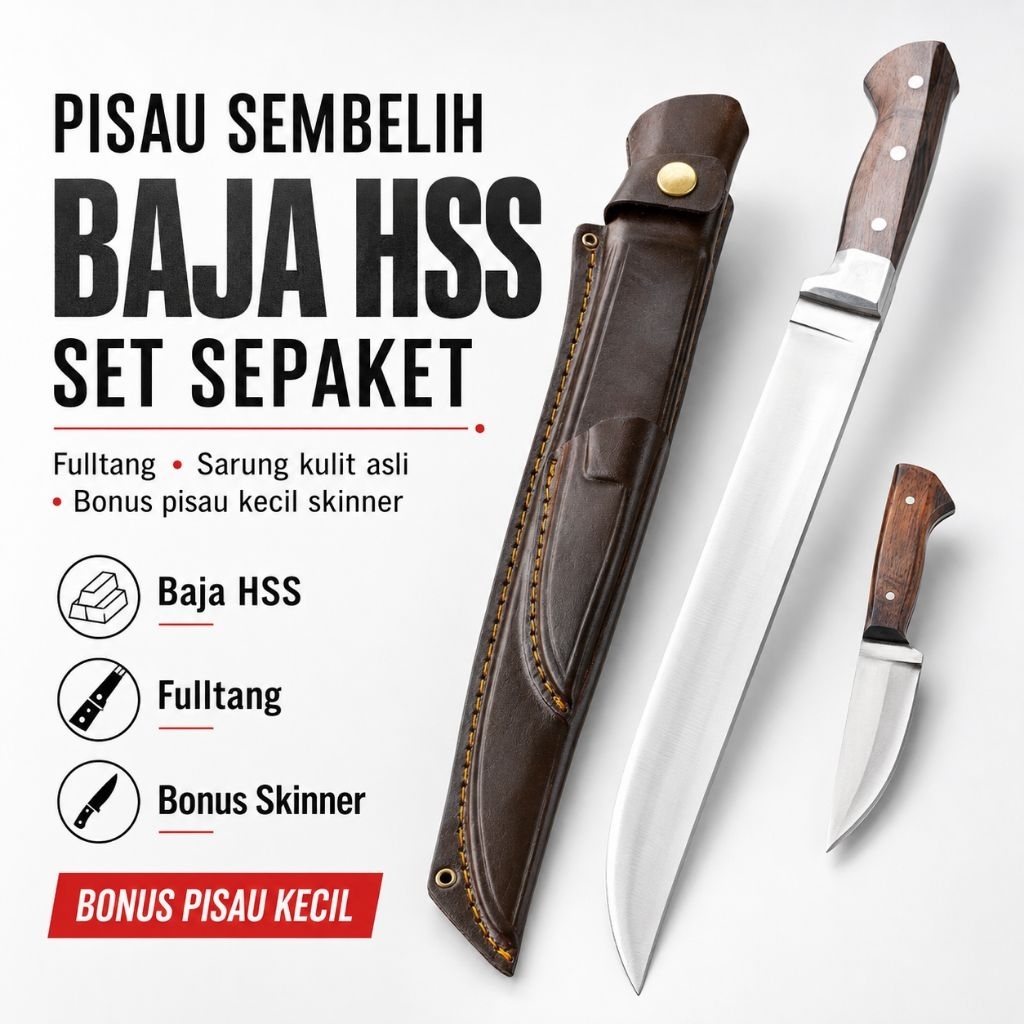 Pisau Zaggal Hss Sepaket Fulltang