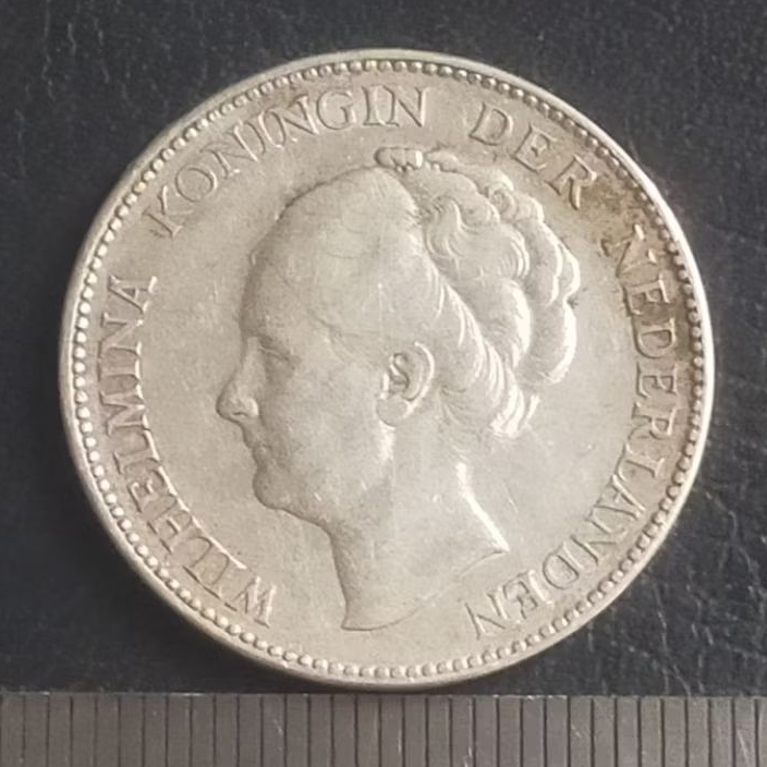 #4.WH. KOIN KUNO || KOIN PERAK|| SILVER COIN WILHELMINA 1 G TAHUN 1931