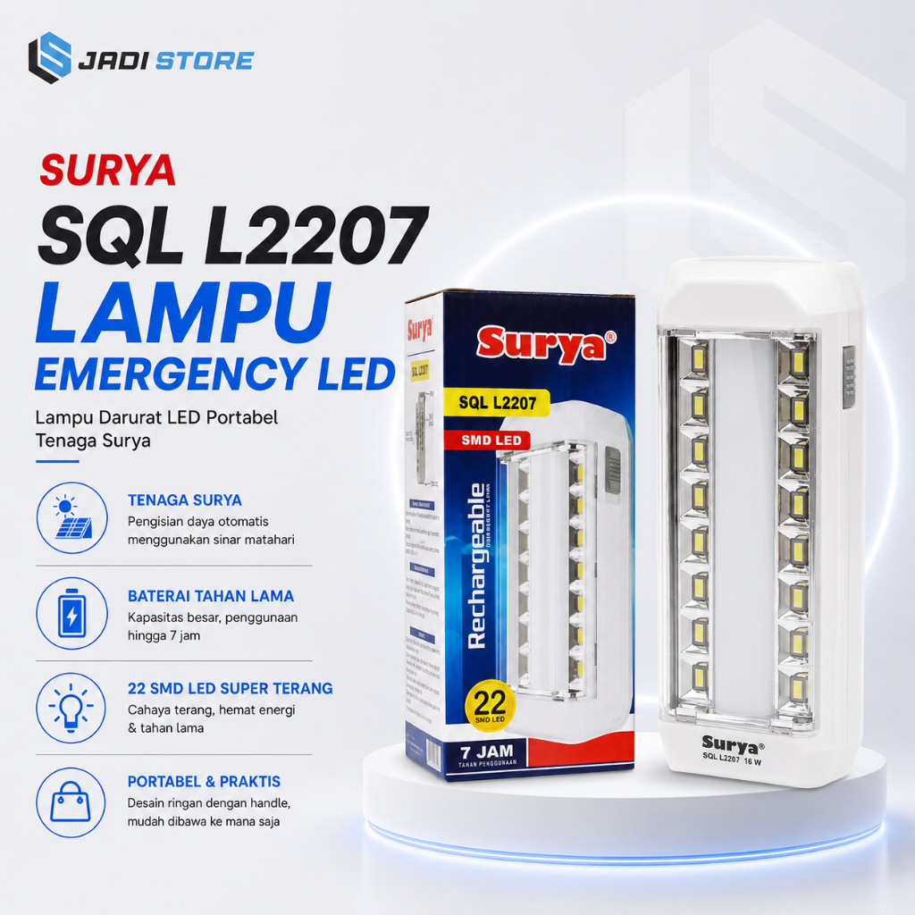 Lampu Surya SQL L2207 Surya L2207 Surya Lampu Emergency SQL L2207 Lampu Emergency LED Lampu Emergenc