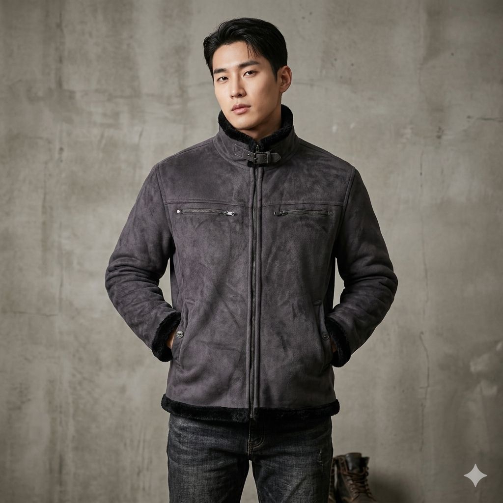 Jaket suede sherpa Shearling (2nd)