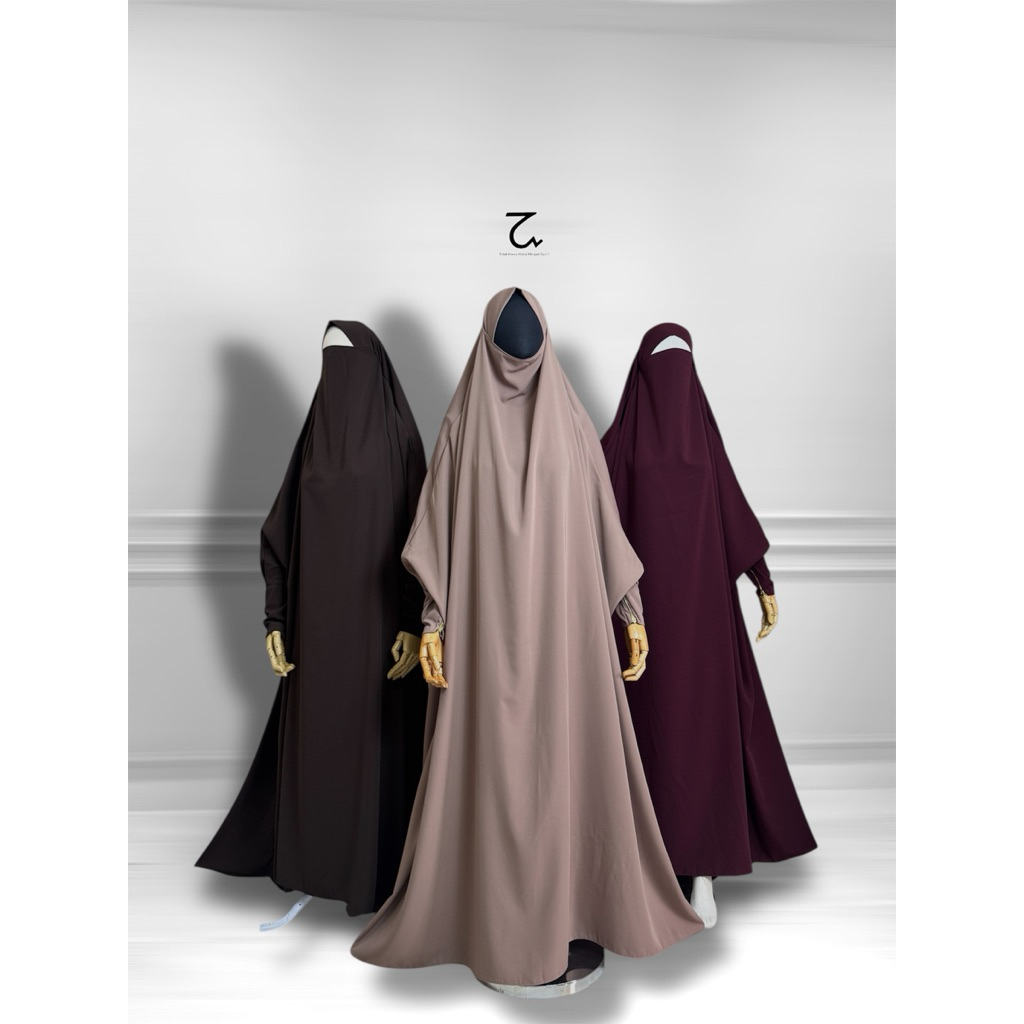 OVERHEAD Frenchkhimar abaya onepiece termurah