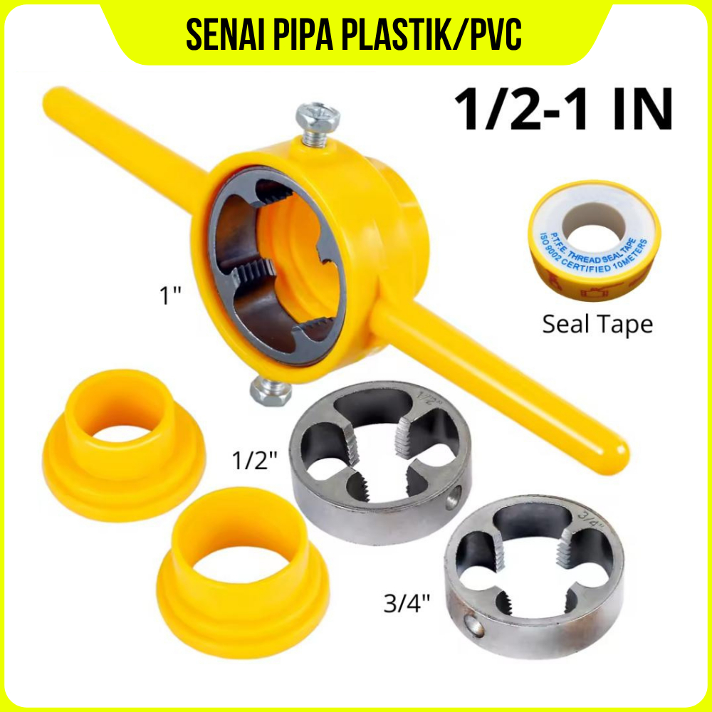 Senai Pipa Thread Maker Pembuat Ulir Pipa PVC PPR Mata Senai Pipa 1/2 - 1 Inch Pembuat drat Pipa