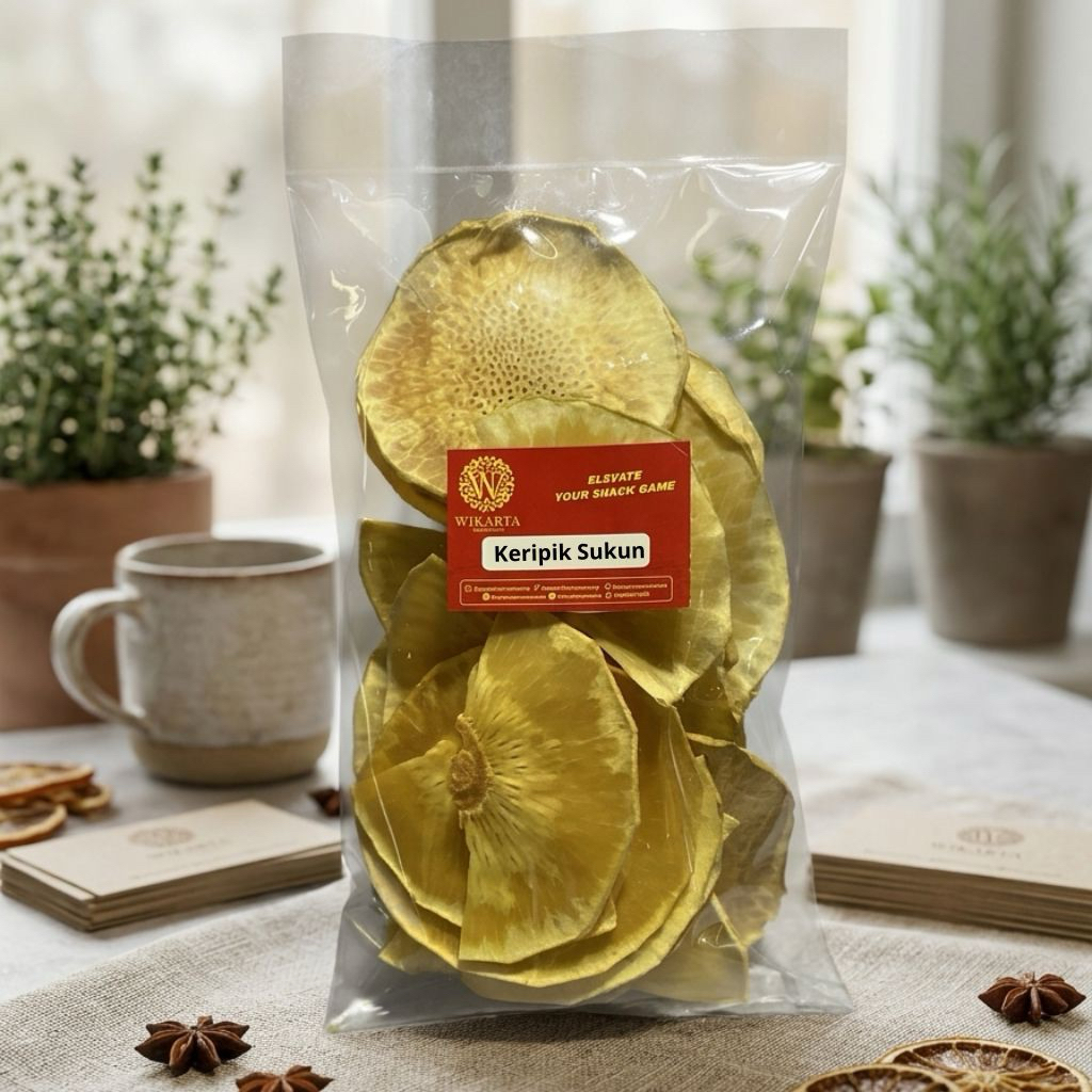 KERIPIK SUKUN kripik sukun bulat renyah gurih camilah kiloan 220 gram