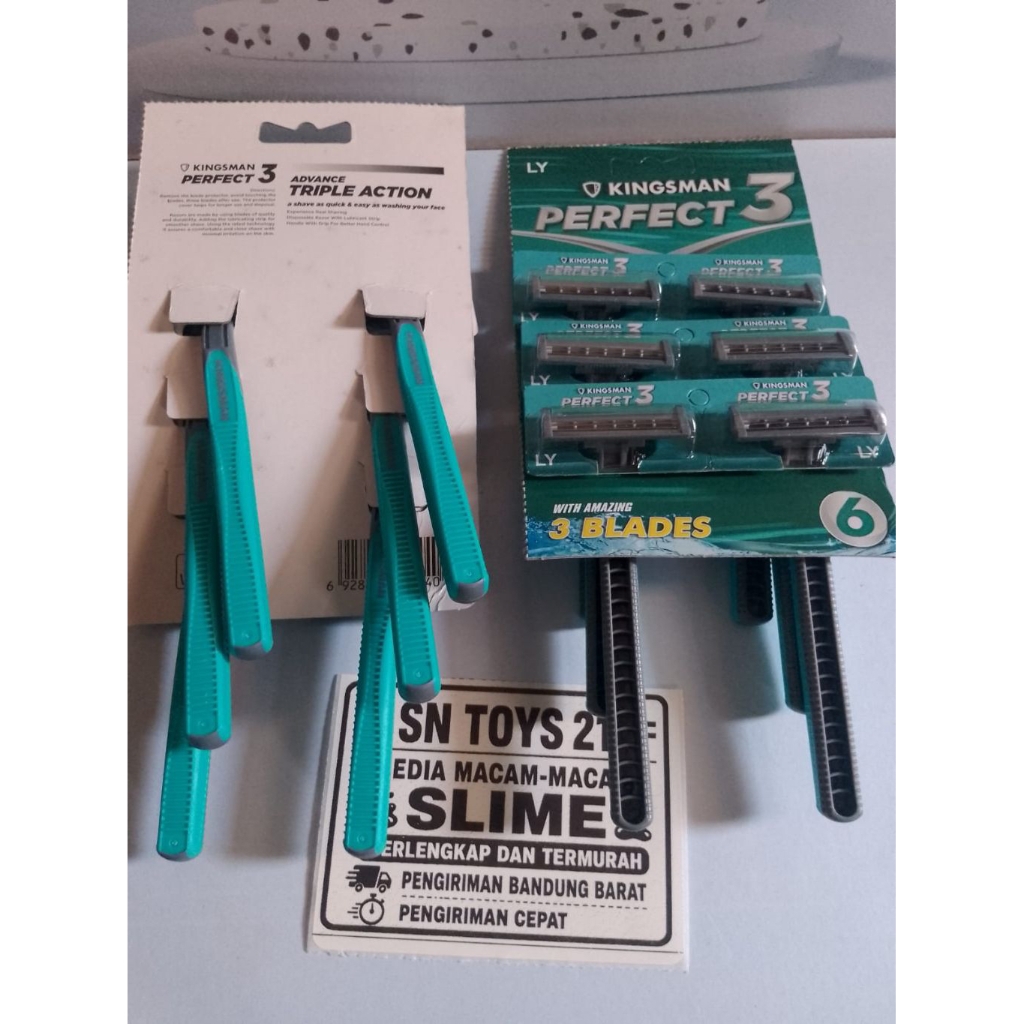 Pisau Cukur KINGSMAN Perfect 3 Isi 6pcs Triple Blade Cukur Kumis Jenggot