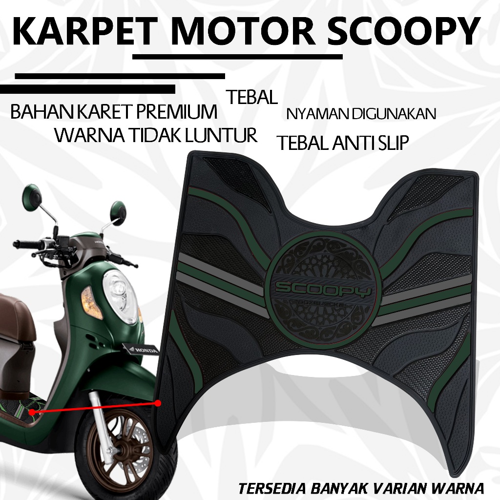 Karpet scoopy 2016 sd 2023 Stepflor Pijakan Alas Kaki Dashboard Motor