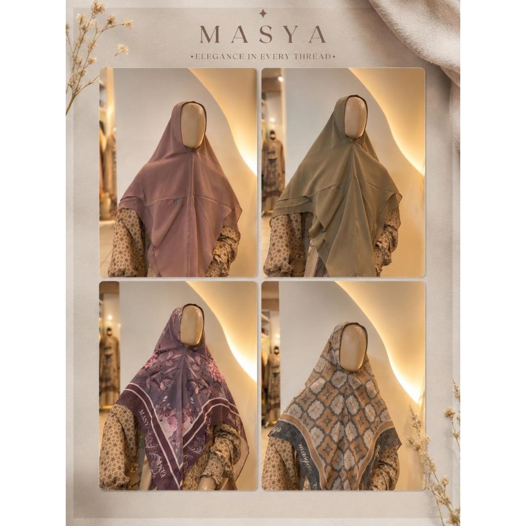 [MADENIA SYAR'I_MASYA] KHIMAR / KERUDUNG / BERGO HIJAB SYARI " CALISTA " By Madenia Syar'i_Masya