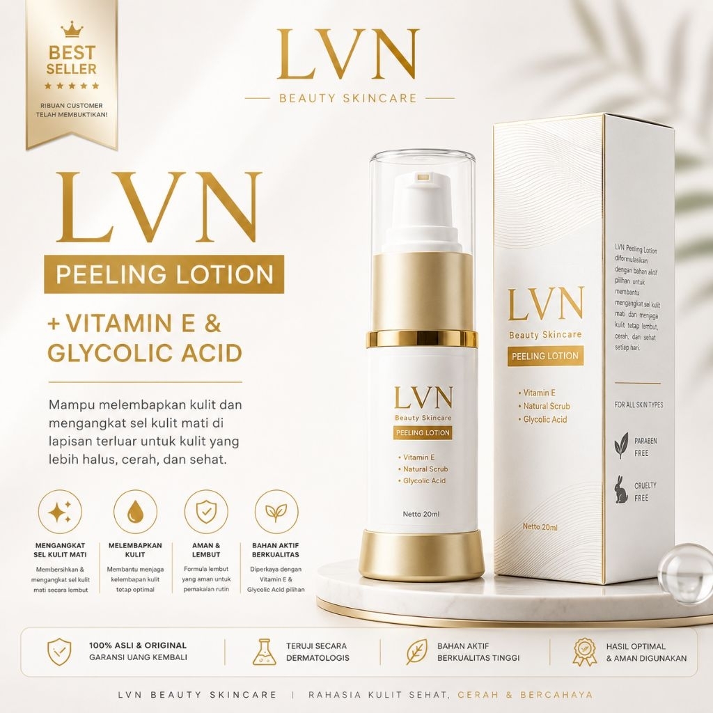 Lavanaya Beauty Skincare LVN Peeling Lotion - Eksfoliasi Lembut Vitamin E & Glycolic Acid Original B