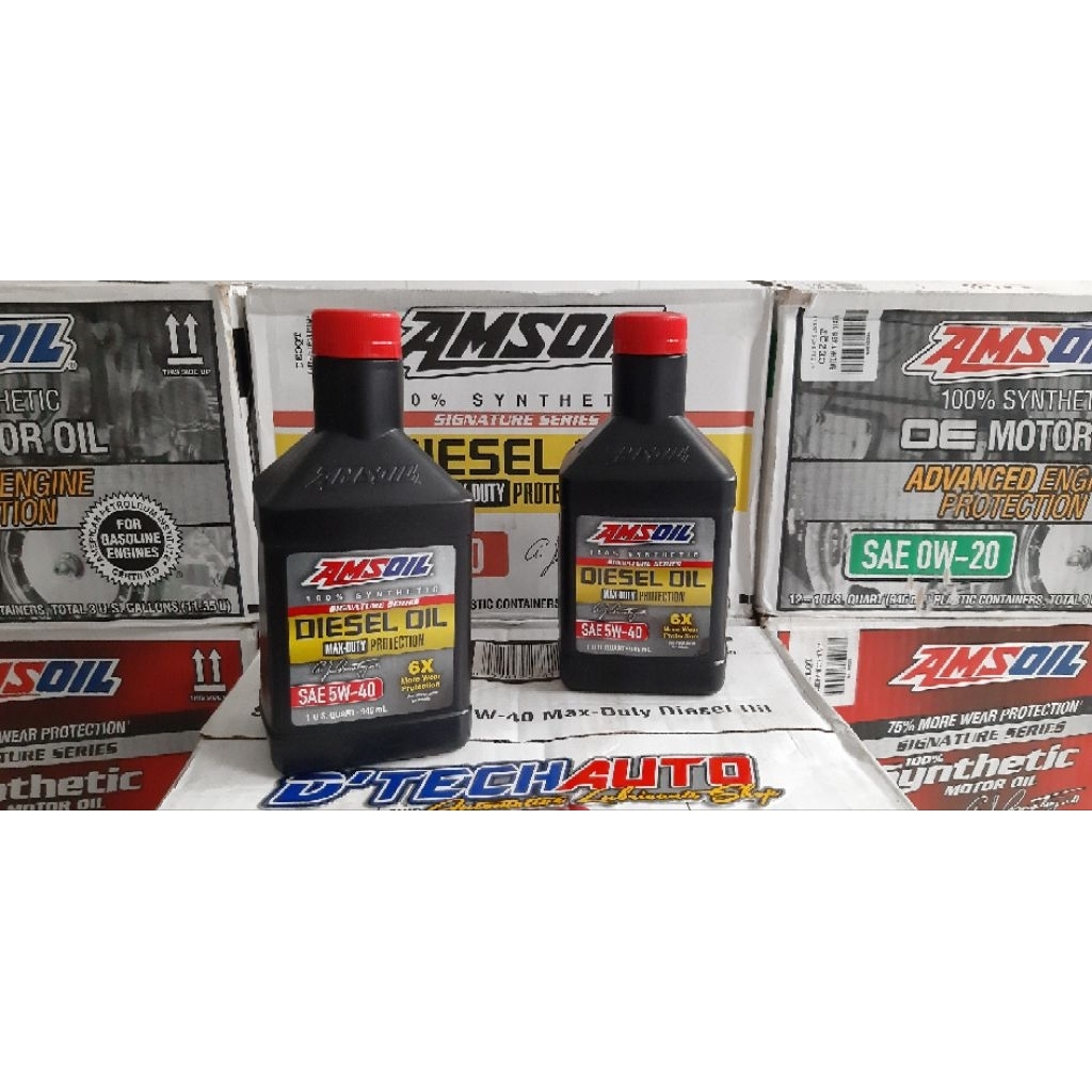 AMSOIL SIGNATURE MAXDUTY SERIES 5W40 / AMSOIL MAXDUTY SAE 5W 40 100/ SYNTHETIC / OLI MOBIL DIESEL
