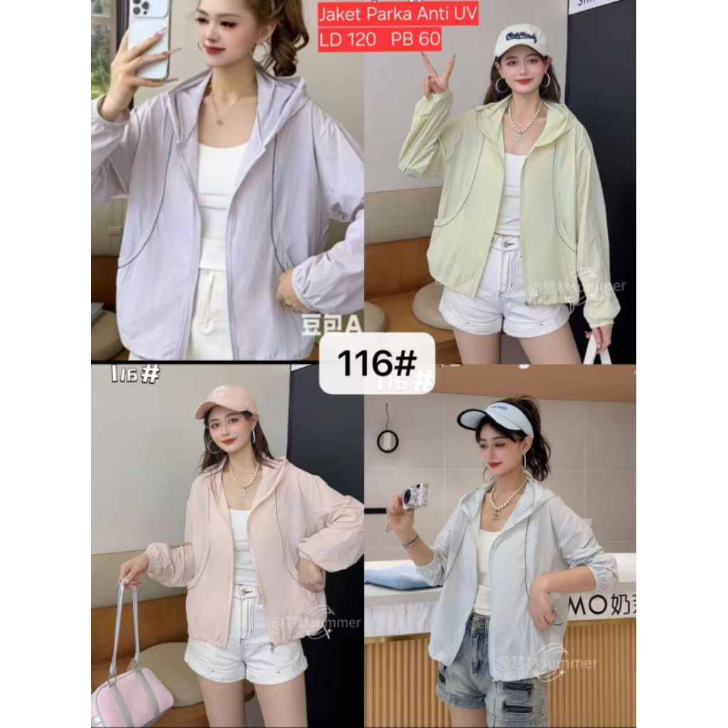 jacket jumbo anti UV NOREEN bahan parka UV premium