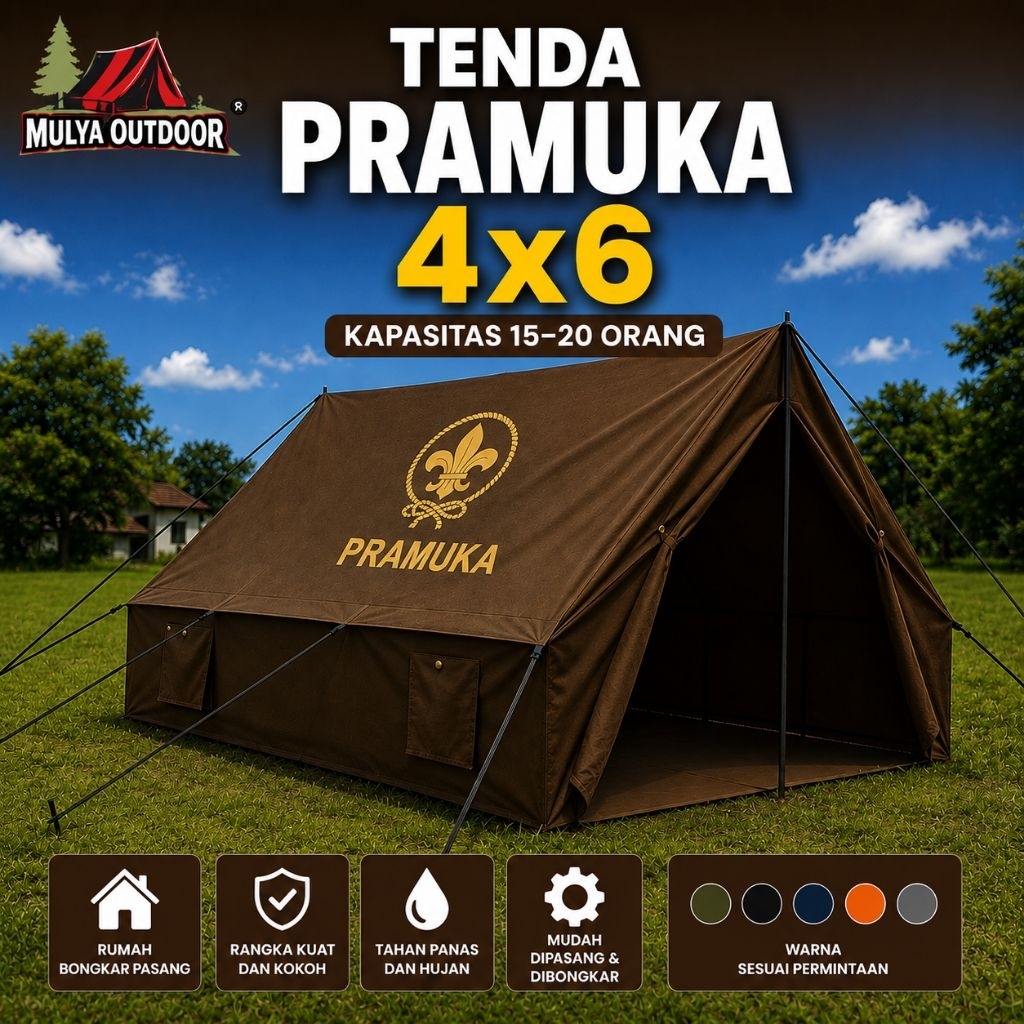 Tenda Regu Pramuka siaga barak komando 4x6