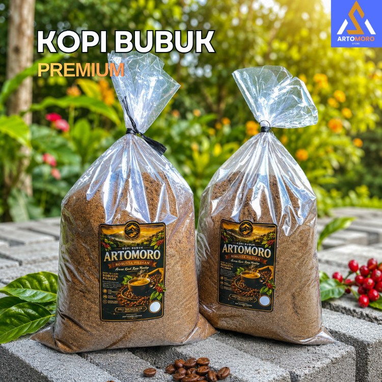 Kopi Hitam Bubuk Super Laris - Kopi Murni, Rasa Kental & Nikmat