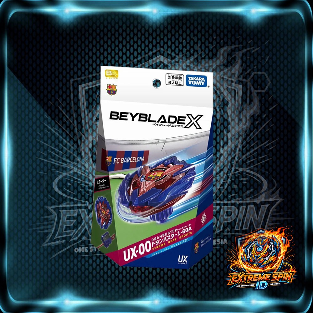 Original Takara Tomy Beyblade x UX-00 dran Buster 1-60A metal Coat blue Barcelona