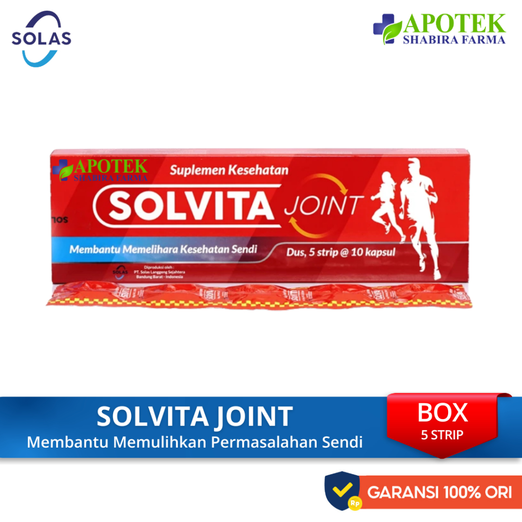 Solvita Joint Box 50 Kapsul - Suplemen Tulang Dan Sendi Dewasa Lansia