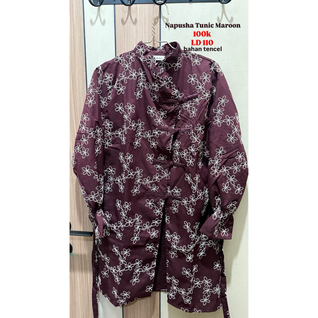Preloved Napusha Tunik Maroon