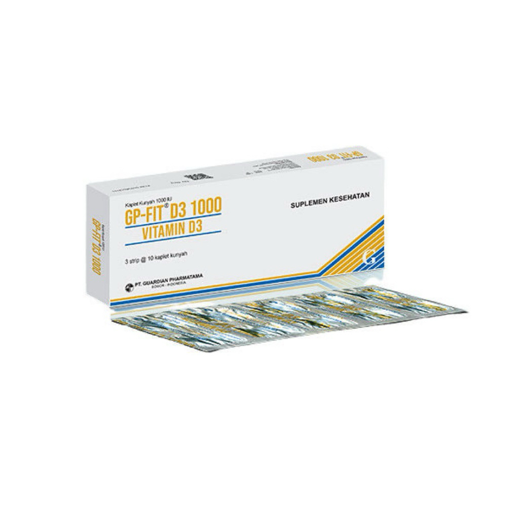 GP FIT D3 1000 IU isi 10 tablet / Vitamin D3 1000 IU / vitamin pemeliharaan tubuh