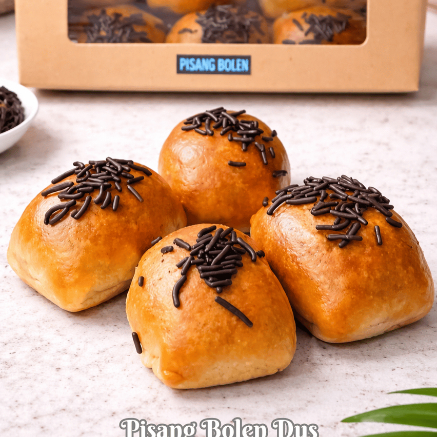 Pisang Bolen Dus Isi 6 | Bolen Coklat Premium | Cokelat