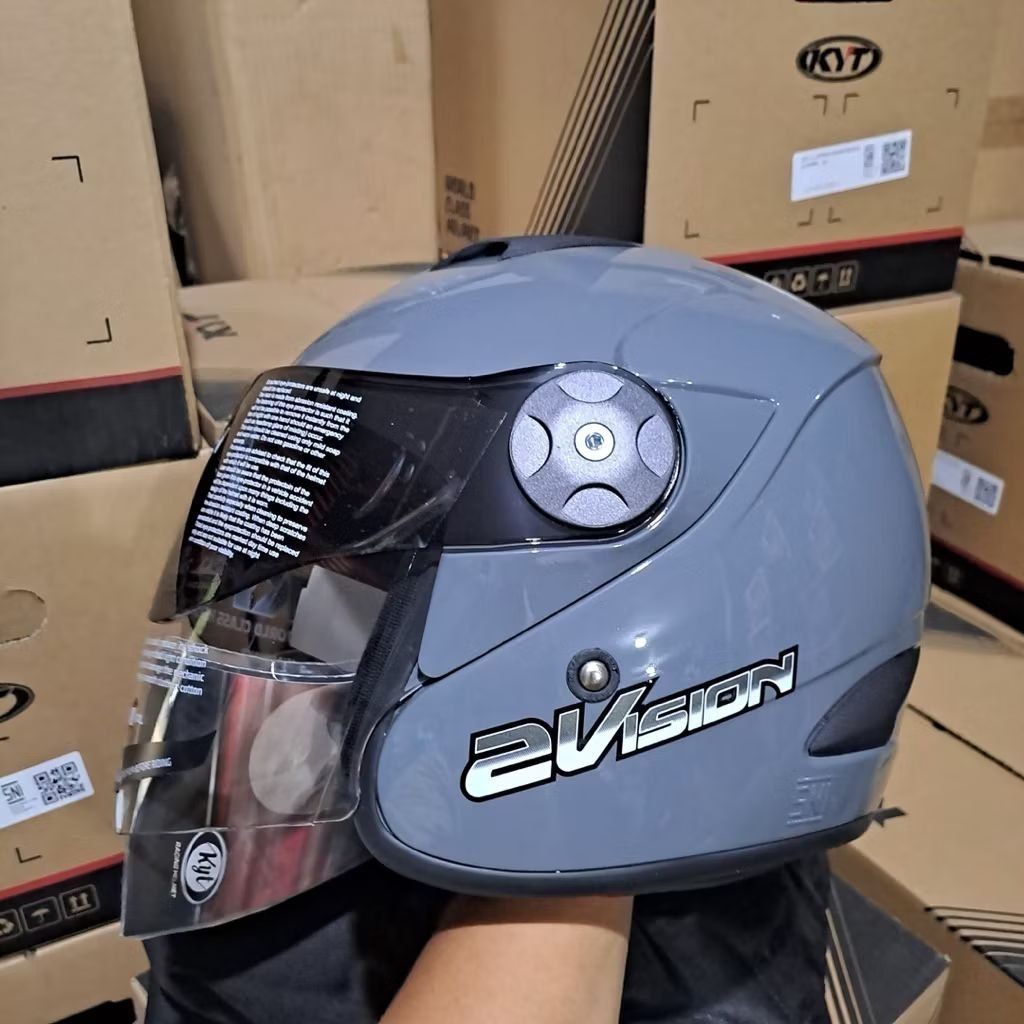 HELM KYT 2 VISION GREY GLOSS ORIGINAL HELM KYT 2VISION GREY GLOSS ORIGINAL HELM KYT 2 VISION ABU GLO