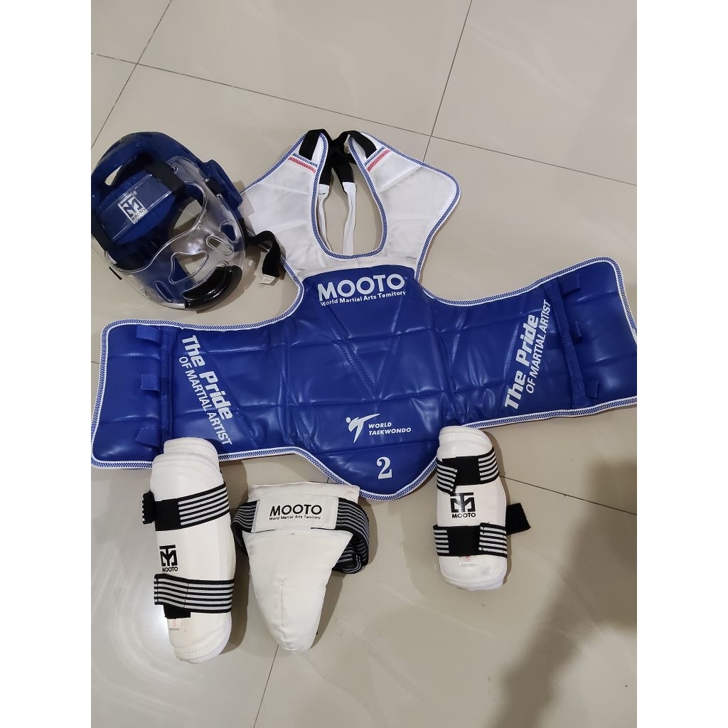 baju pelindung taekwondo Mooto size 2 Preloved