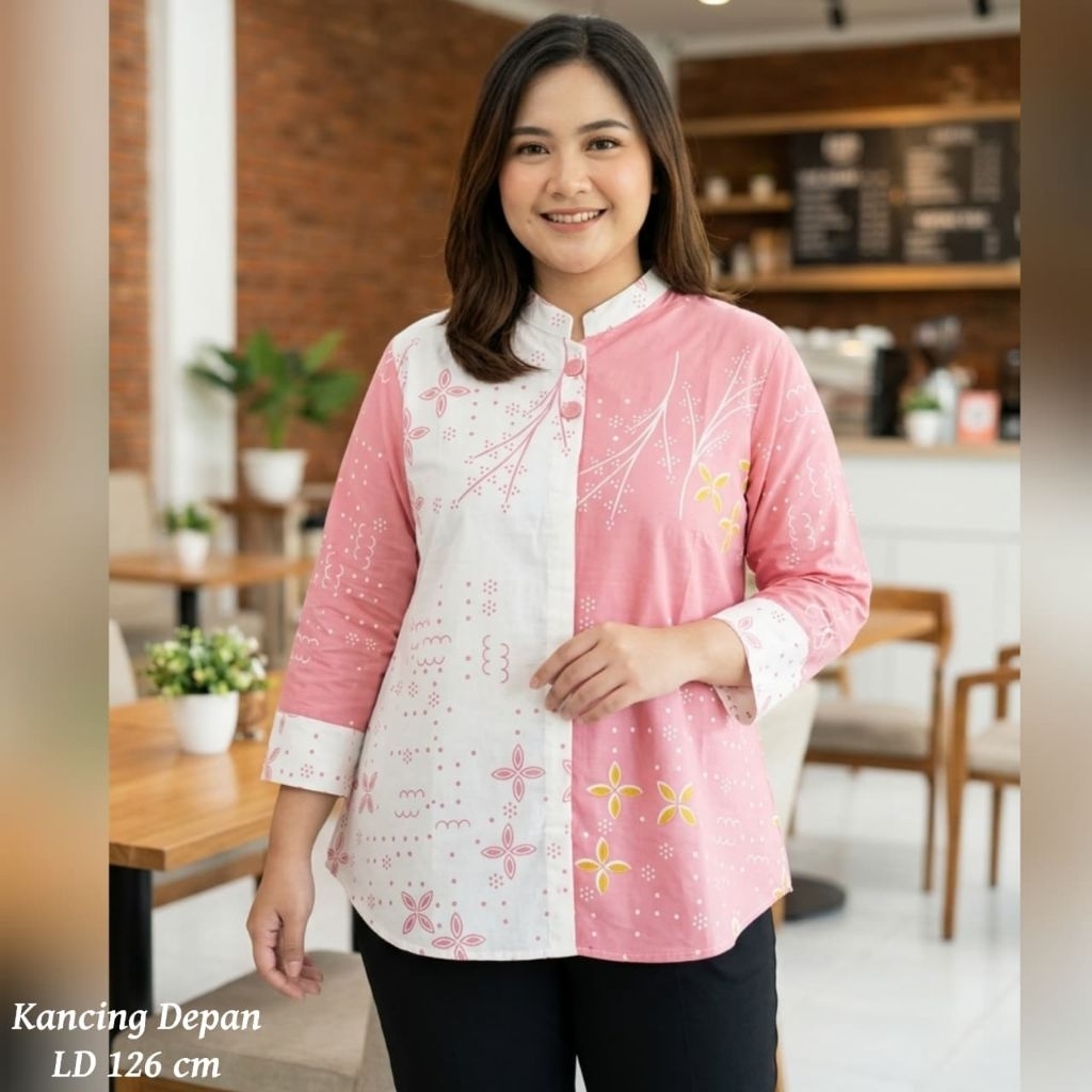 ROSSA BATIK TUNIK JUMBO XXL || TUNIK BIG SIZE || ATASAN TUNIK BATIK JUMBO