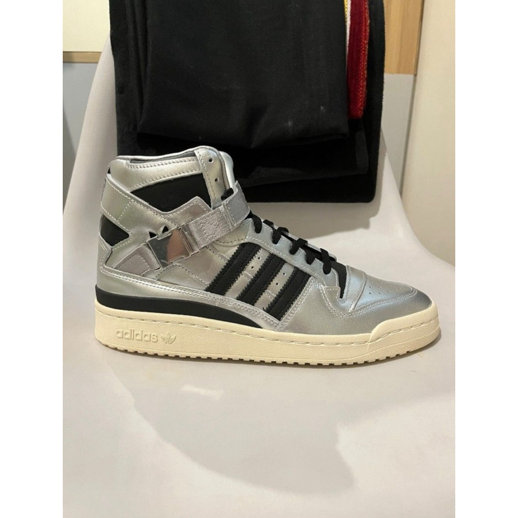 Adidas Atmos Forum 84 High Metallic Silver 43 1/3