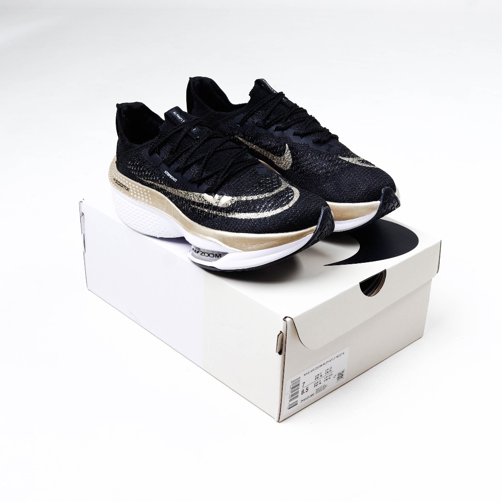 (VLTAVN) Sepatu Sneakers Nike Air Zoom Alphafly Next% 2 Black Metallic Gold