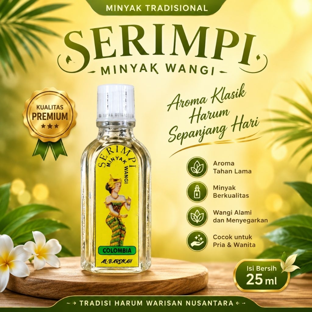 Minyak Wangi Serimpi Asli Botol Kaca