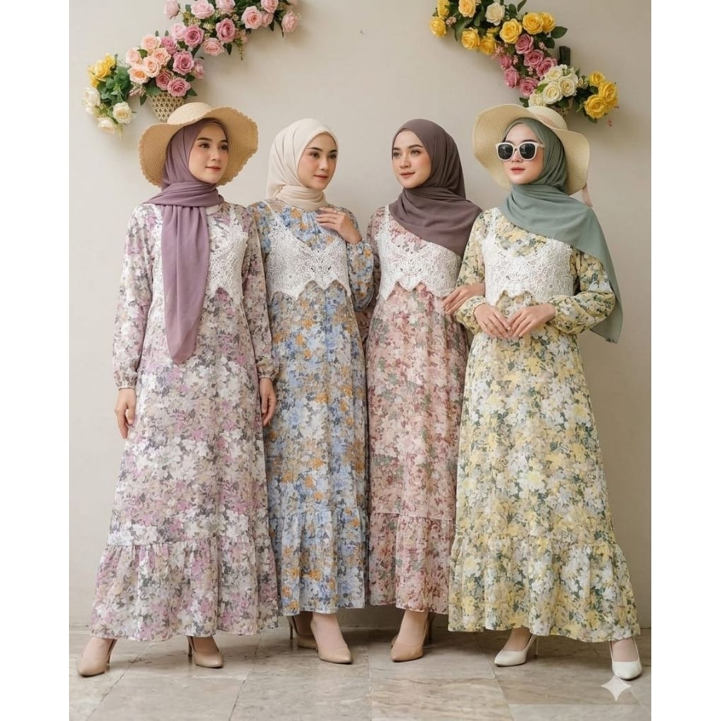 Maxi Vintage Vest rompi Rajut BKK Import 8772 (2in1) Maxi+Outer Rajut Import
