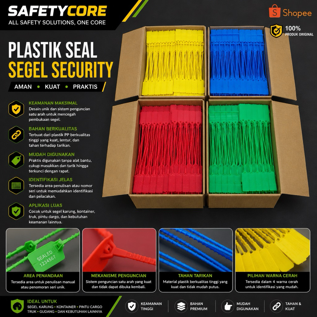 Plastik Seal Segel Security Singgle CM / Segel Plastik Security