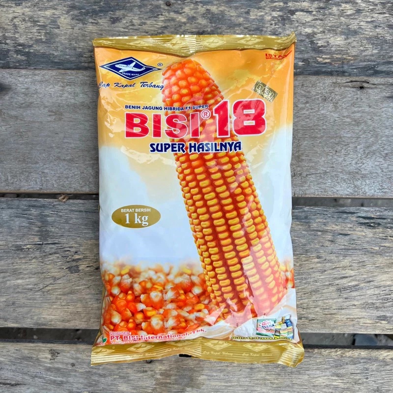 TERLARIS BENIH JAGUNG BISI 18 HIBRIDA 1 KG JAMINAN ASLI TAHAN BULAI