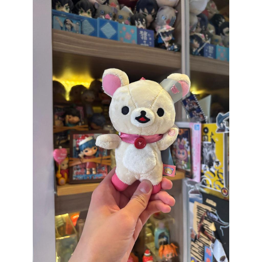 (READY) Original Gaming Rilakkuma Theme - Strawberry Hero Korilakkuma plush keychain