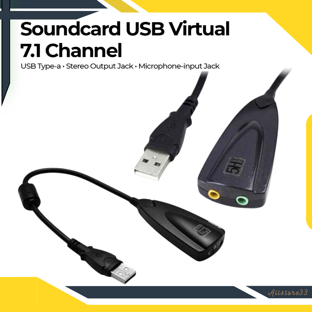 Soundcard USB Virtual 7.1 Channel Soundcard Headset Microphone Usb Soundcard laptop Komputer USB