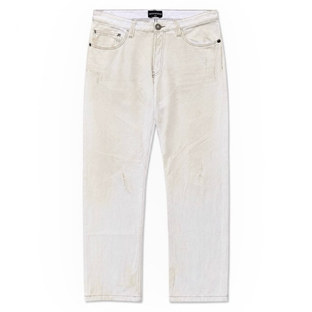 emporio armani by giorgio armani distressed dirty jeans