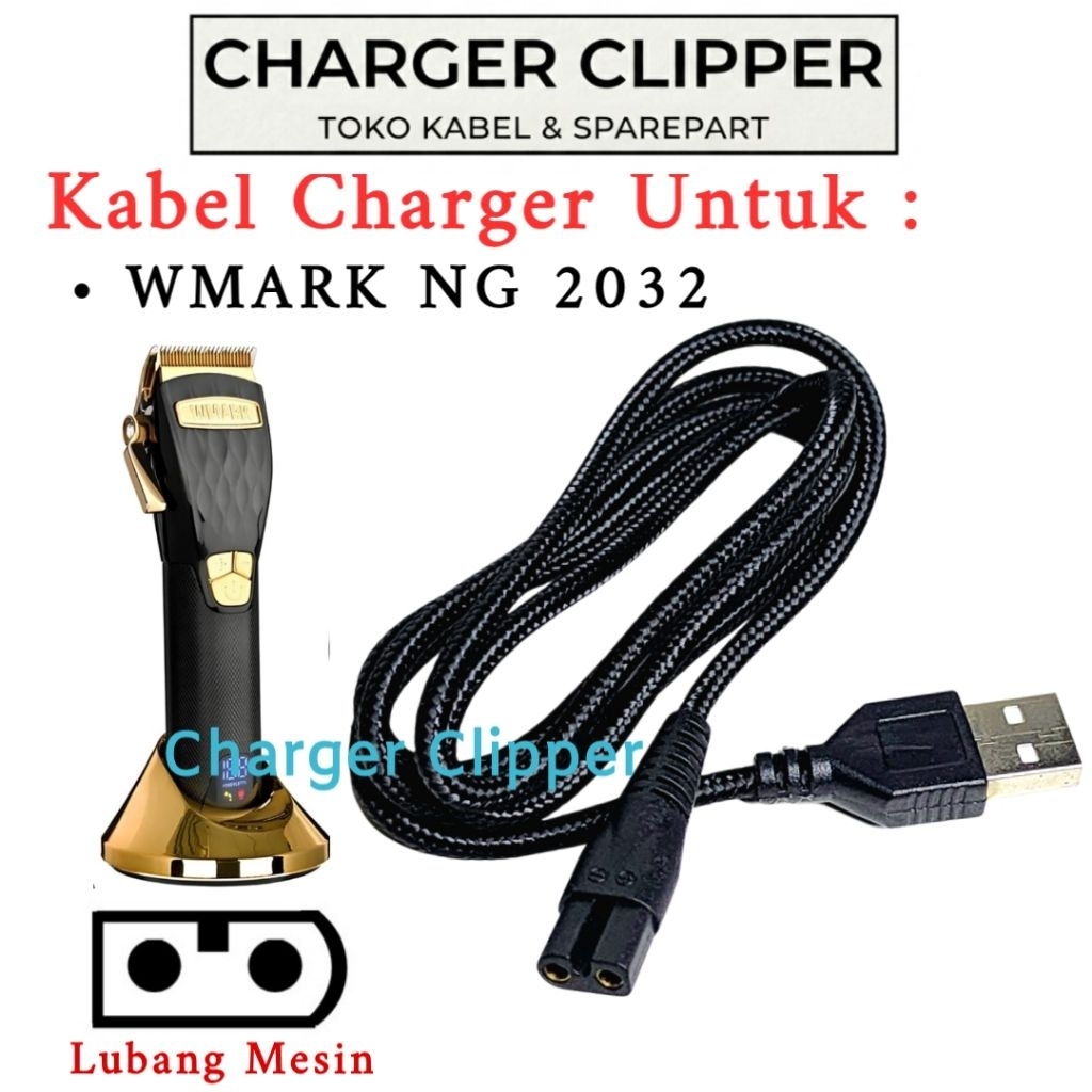 Kabel Charger Wmark 2032 Pengisi Daya Mesin Cukur Wmark Charger Clipper #B