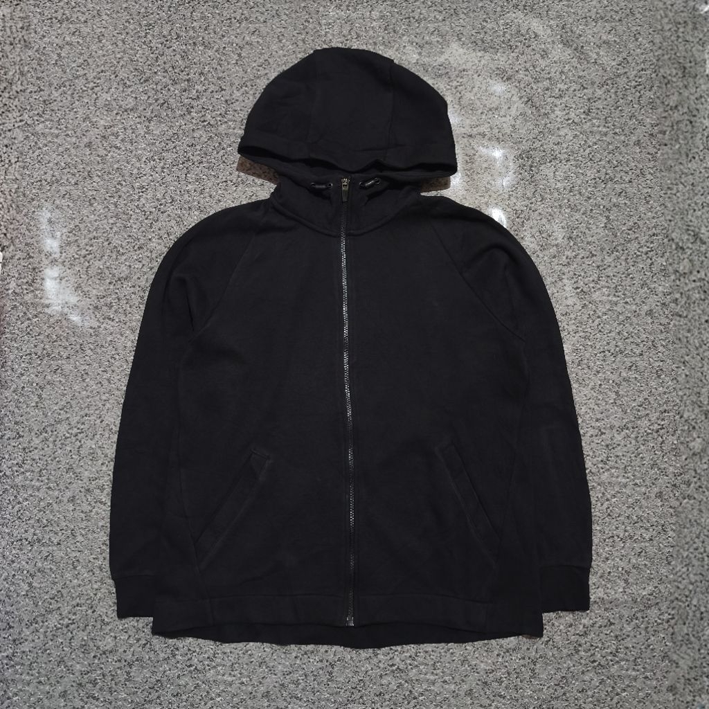 Zip Hoodie GU Sport Basic Black Jacket Oversized Techwear Activewear Casual Sportswear Basic Sweatsh
