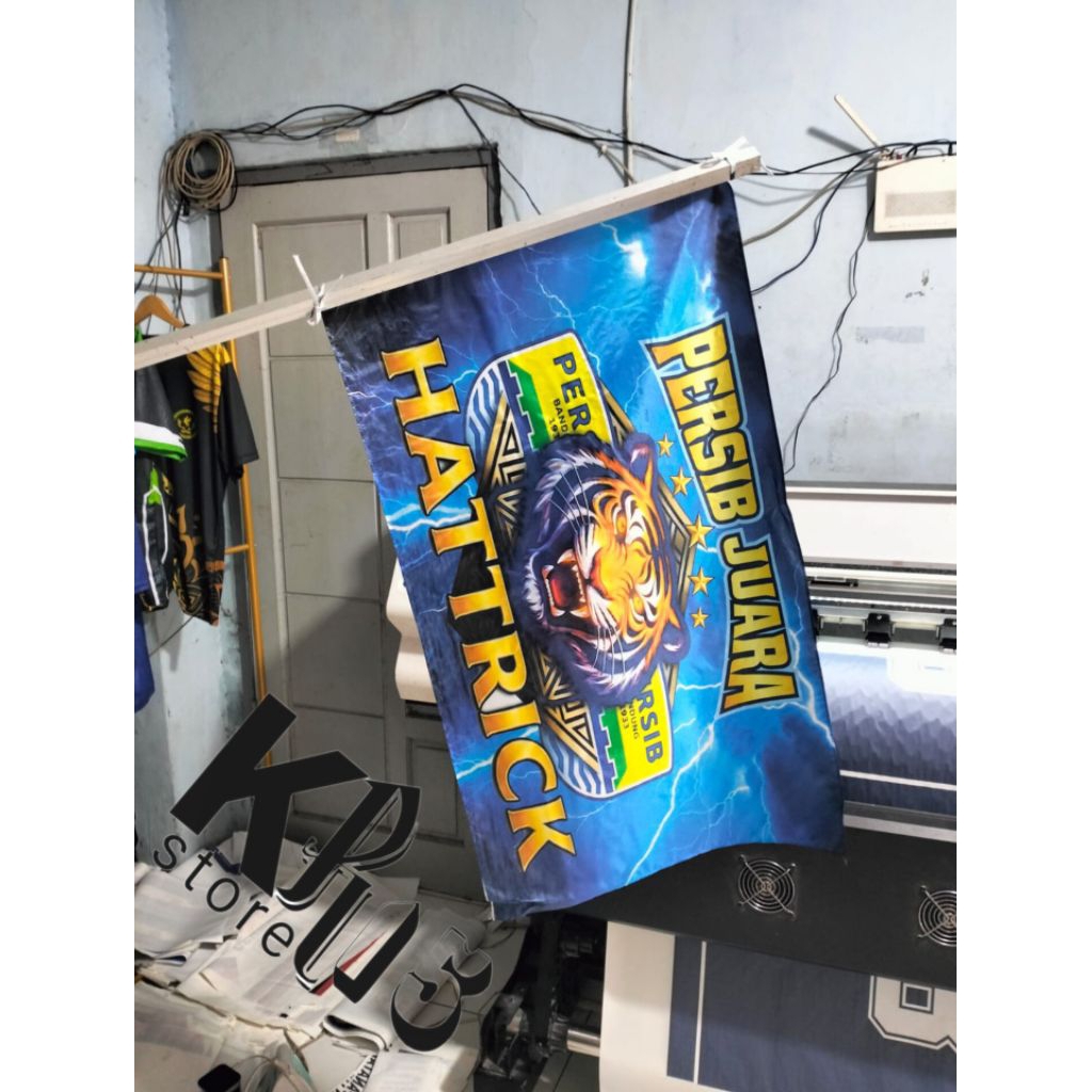 Bendera costum Persib..bendera fulfrint persib