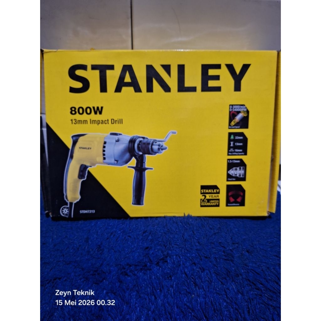 Mesin Bor Tembok 13mm 800watt STANLEY STDH7213