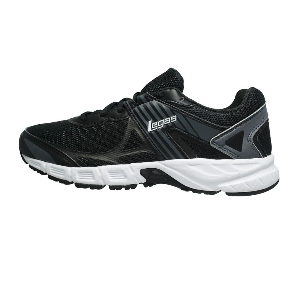 Sepatu League Legas Iron LA M Hitam Running Shoes Pria Wanita Original