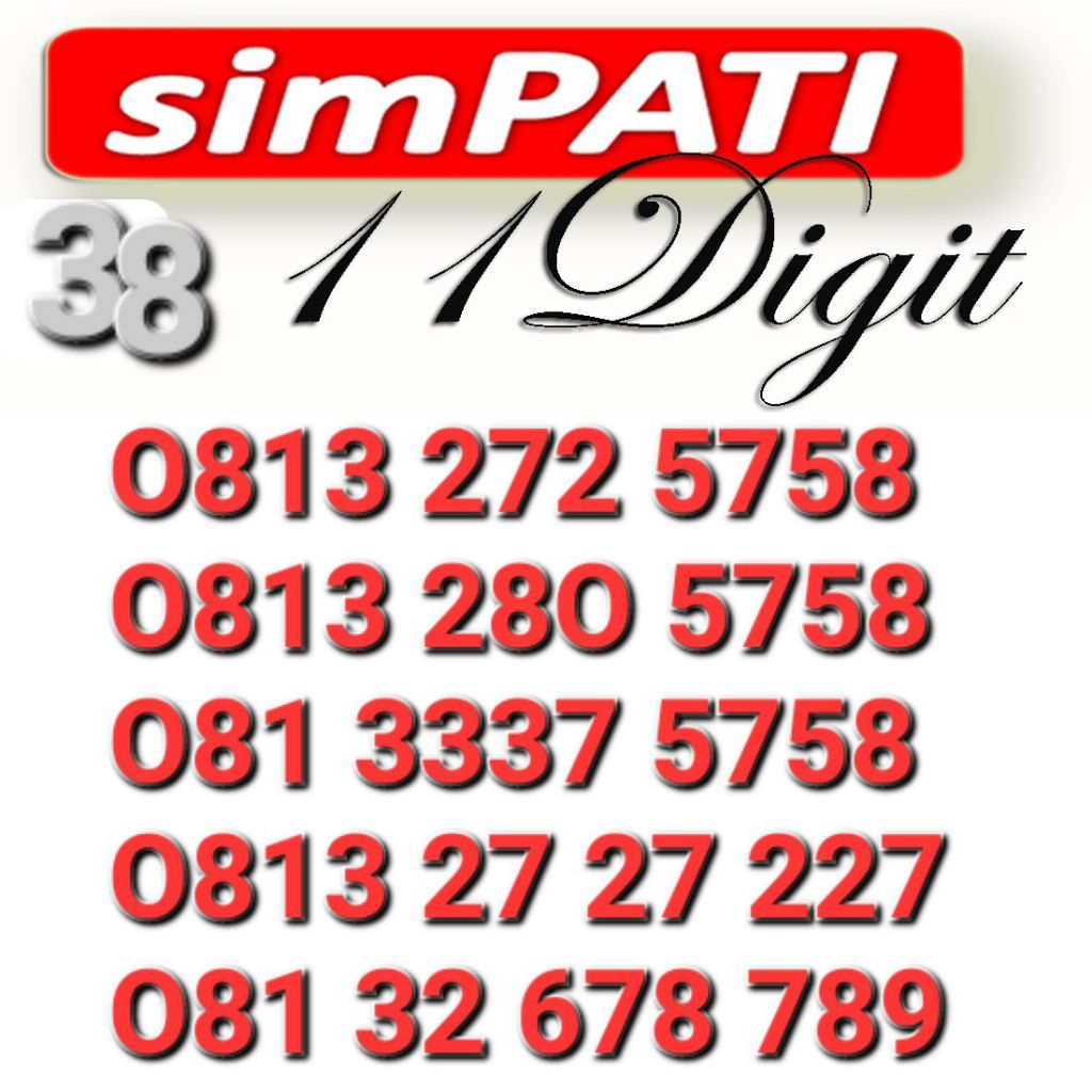 NOMOR SIMPATI 11DIGIT 789 & 5758