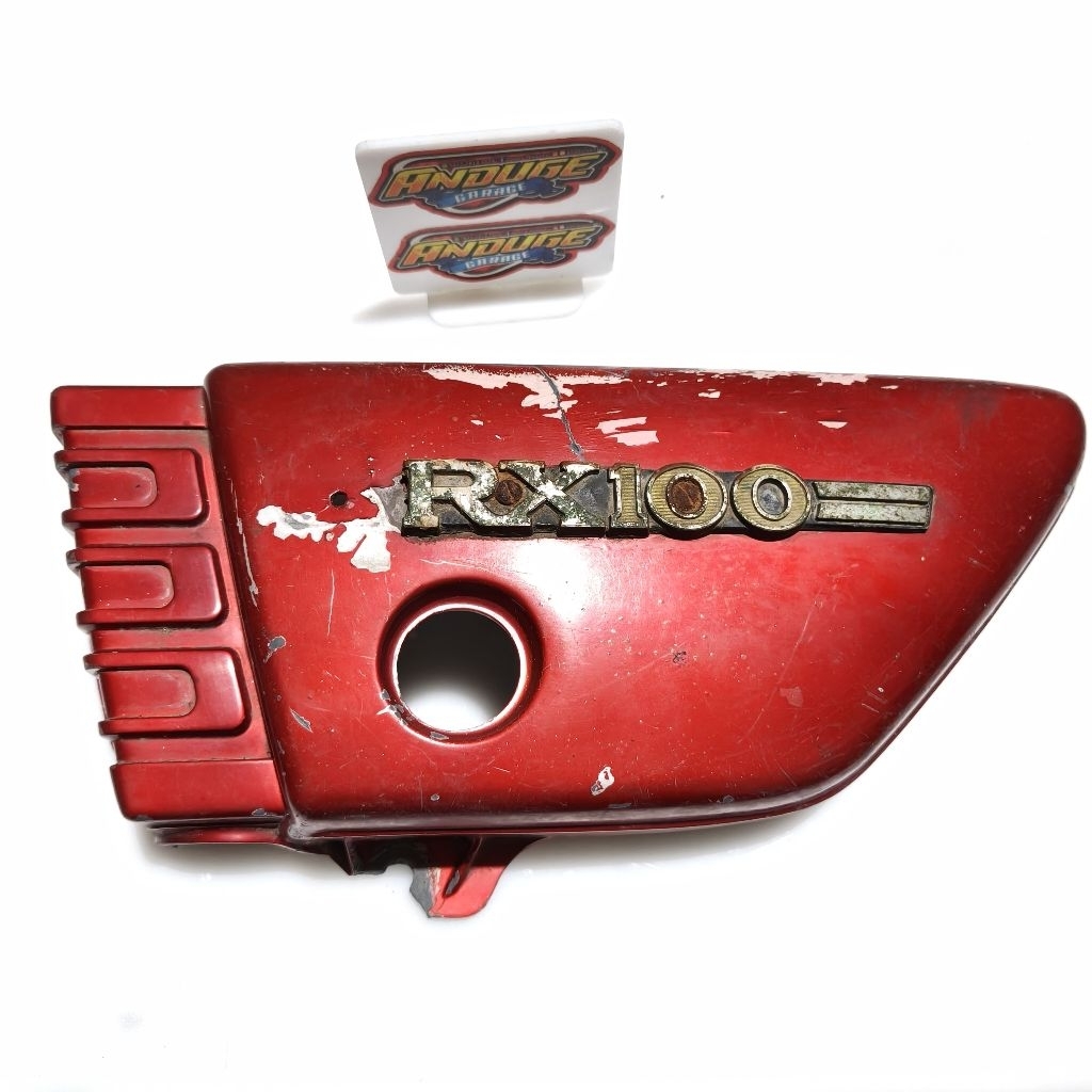 cover tempong kempol tutup samping kiri box aki Yamaha RX100 RX125 RX 100 125 merah