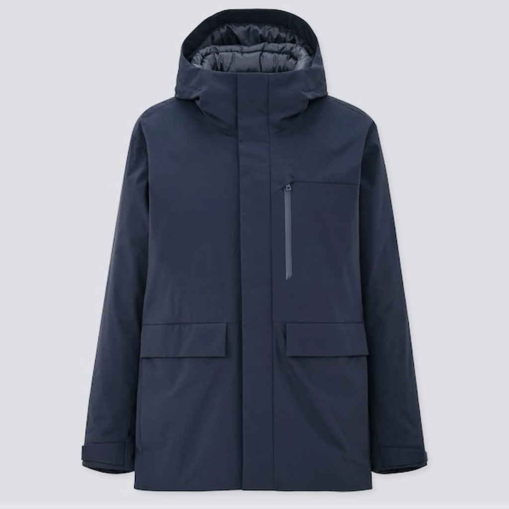 Uniqlo Hybrid Down Outdoor Parka Jacket 3D Cut Waterproof